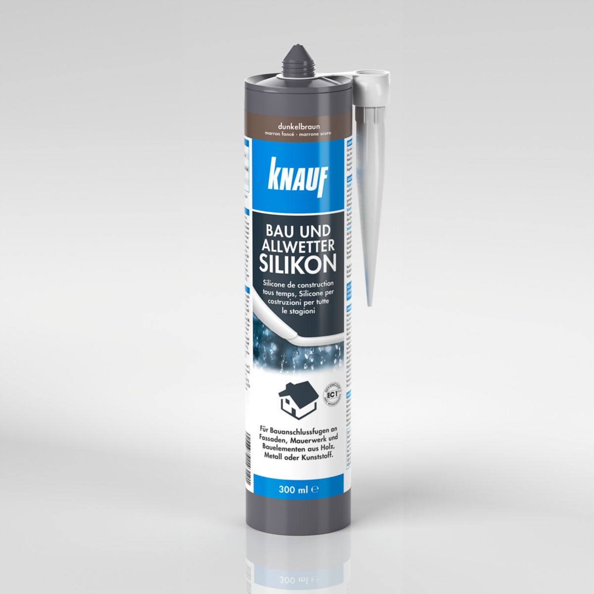 Knauf Bau u. Allwetter Silikon dunkelbraun 300ml