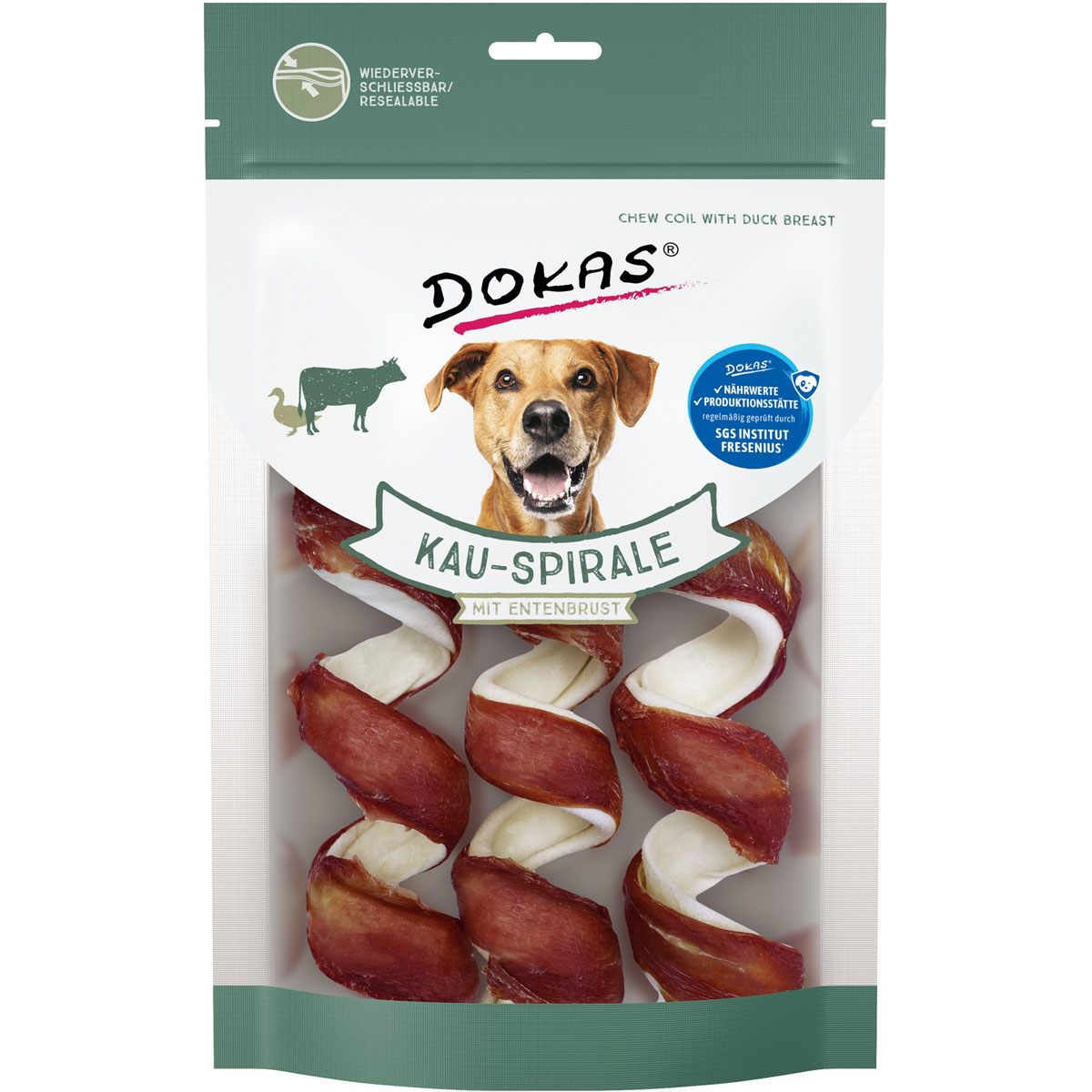 Dokas  Snack Kau-Spirale Entenbrust 3 St 110g