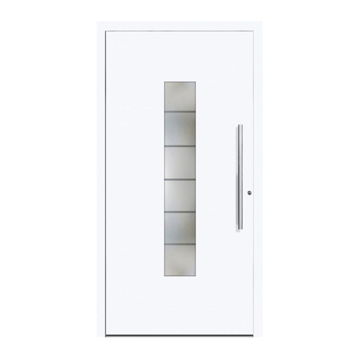 Aluminium-Sicherheitshaustür 108 Lucca weiß 110 x 210 cm