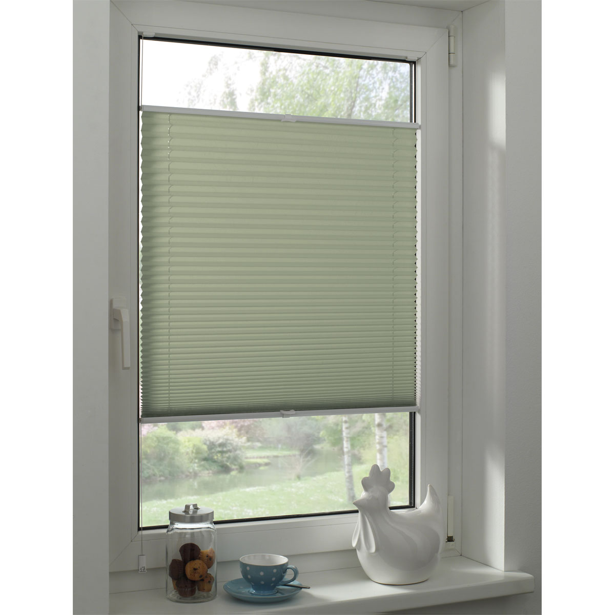 Gardinia Plissee Easyfix Greta mintgrün 60 x 130 cm Bild 3