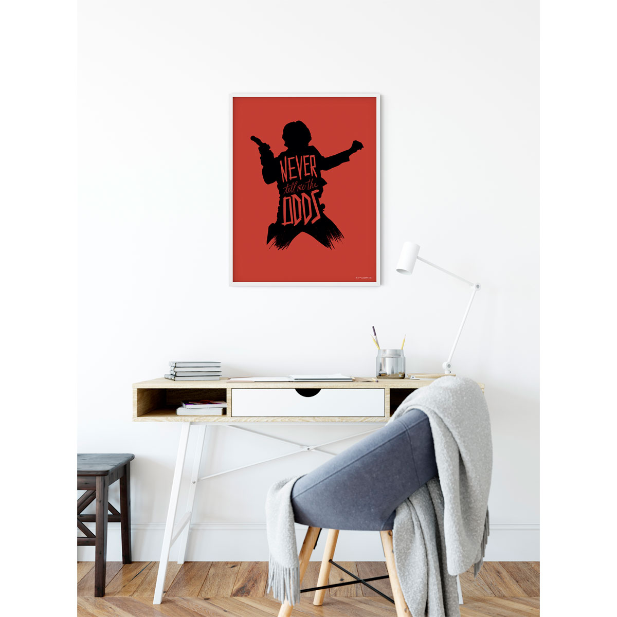 Komar  Wandbild Star Wars Silhouette Quotes Han Solo 40x50 cm