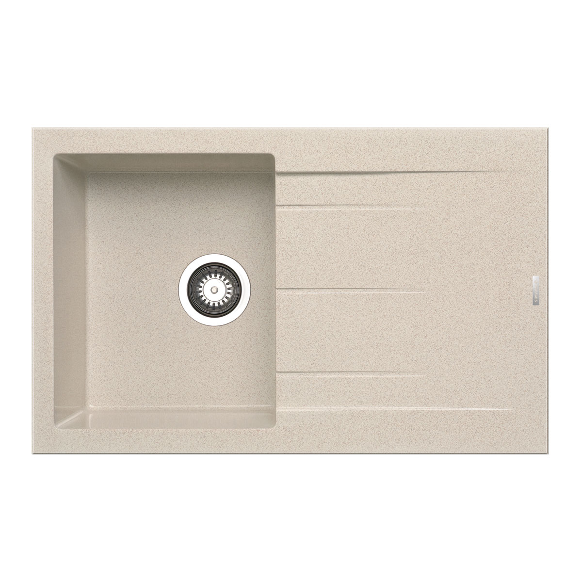 Pyramis  Einbauspuele ALAZIA 79 x 50 cm 1B 1D Granit Beige