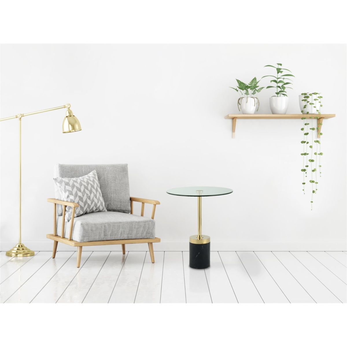 Beistelltisch Lana 125 gold schwarz Bild 3