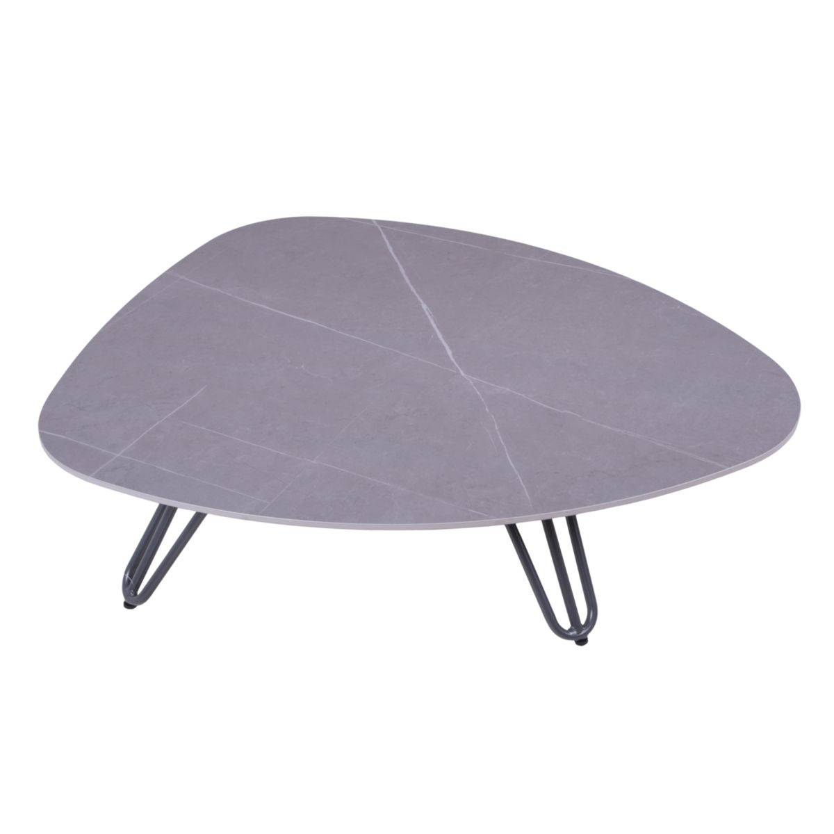 Garden Pleasure Tisch EMILIA Aluminium, gesinterter Stein, grau Bild 2