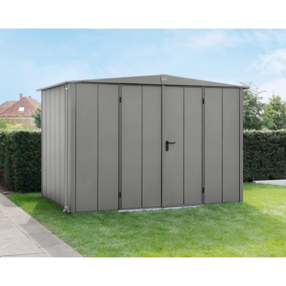 EcoStar  Gerätehaus Elegant-STyp 3RAL9007 2 flg