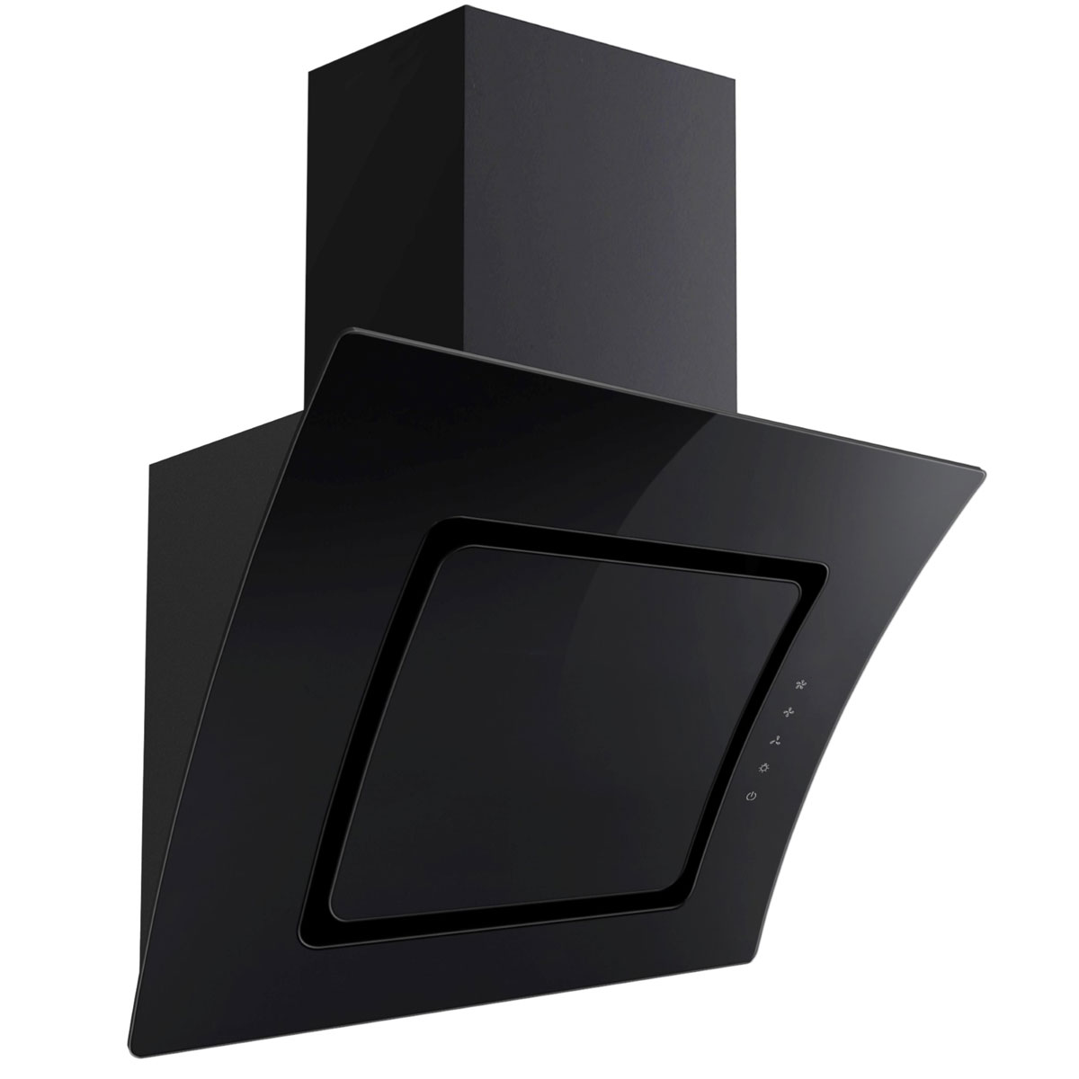 Respekta Alia Konkave Schräghaube CH55060SA++ 60 cm Schwarz