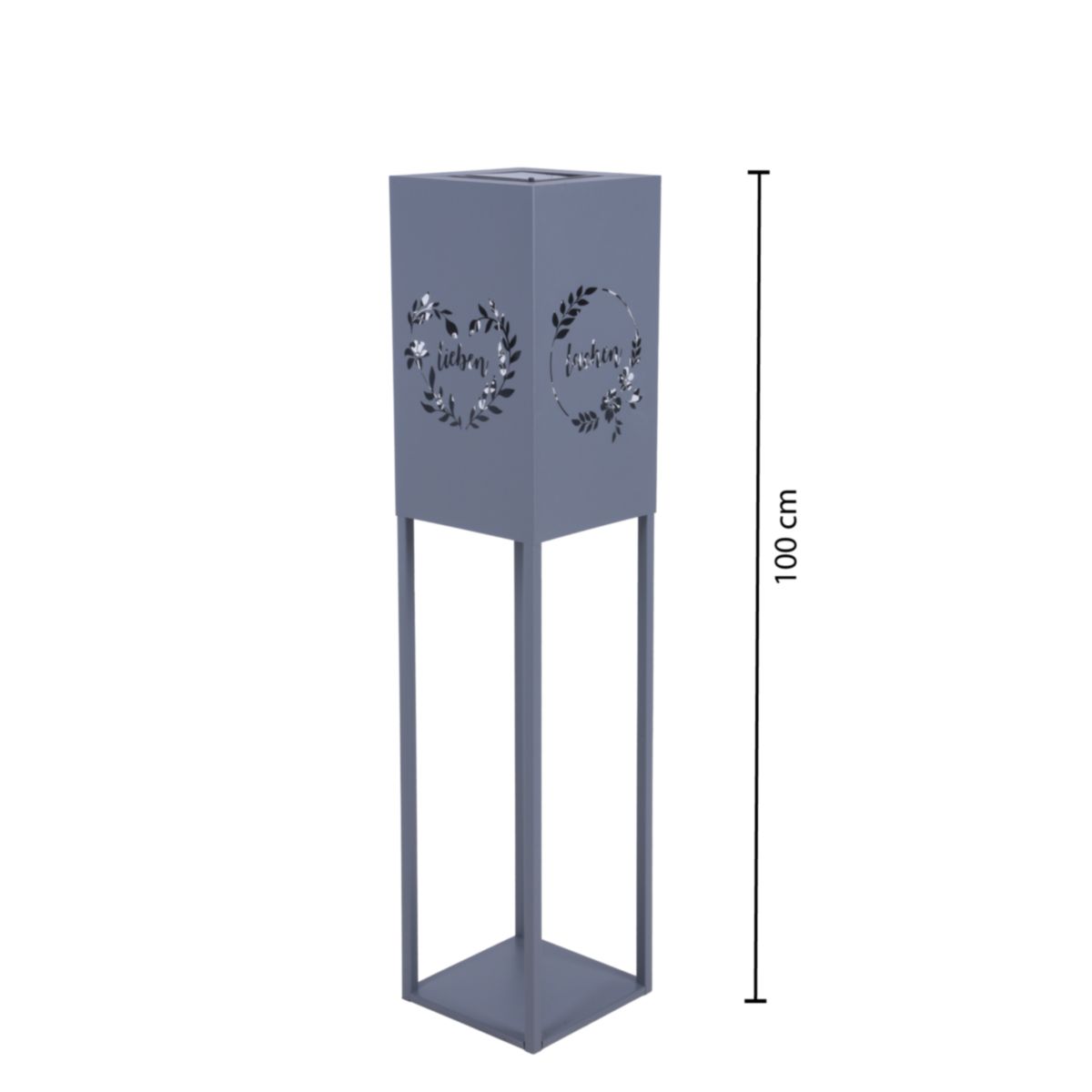 Garden Pleasure Licht-Dekosäule VIVIAN Stahl, grau, pulverbeschichtet Bild 2