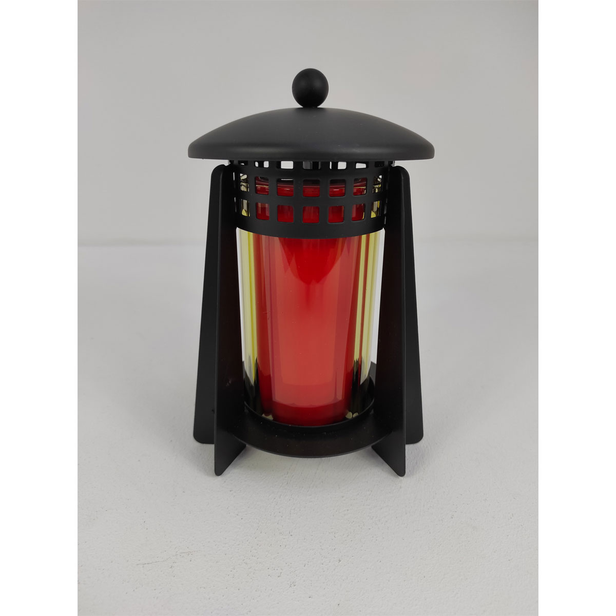 Grablaterne Metall schwarz klares Glas