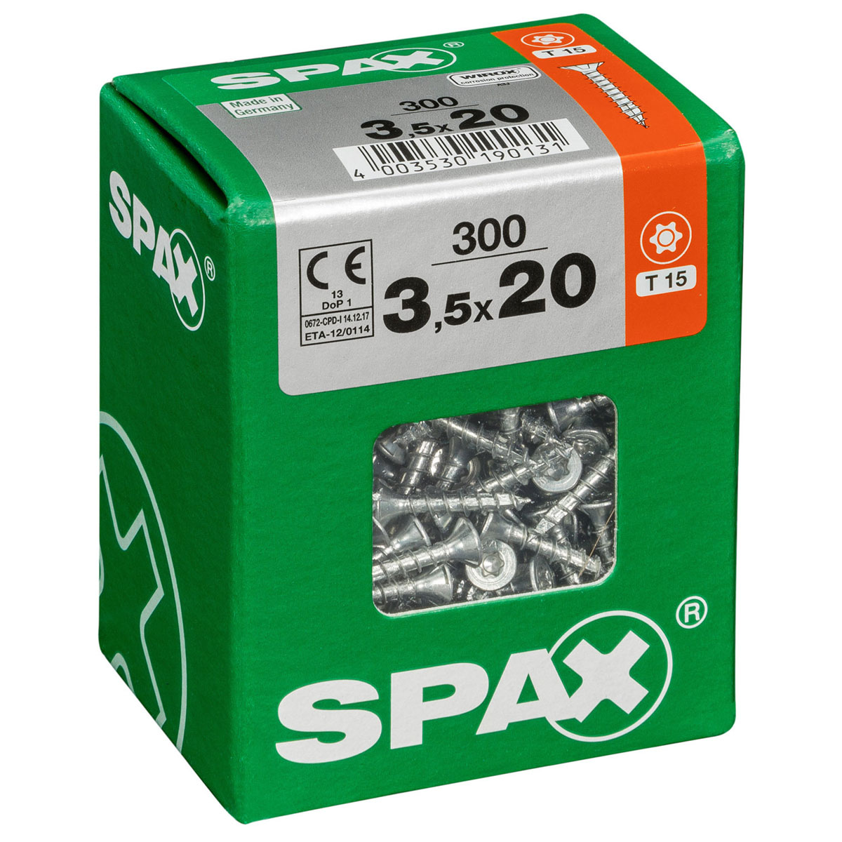 Spax Universalschrauben WIROX Senkkopf 3,5 x 20 L 300 Stück Bild 2