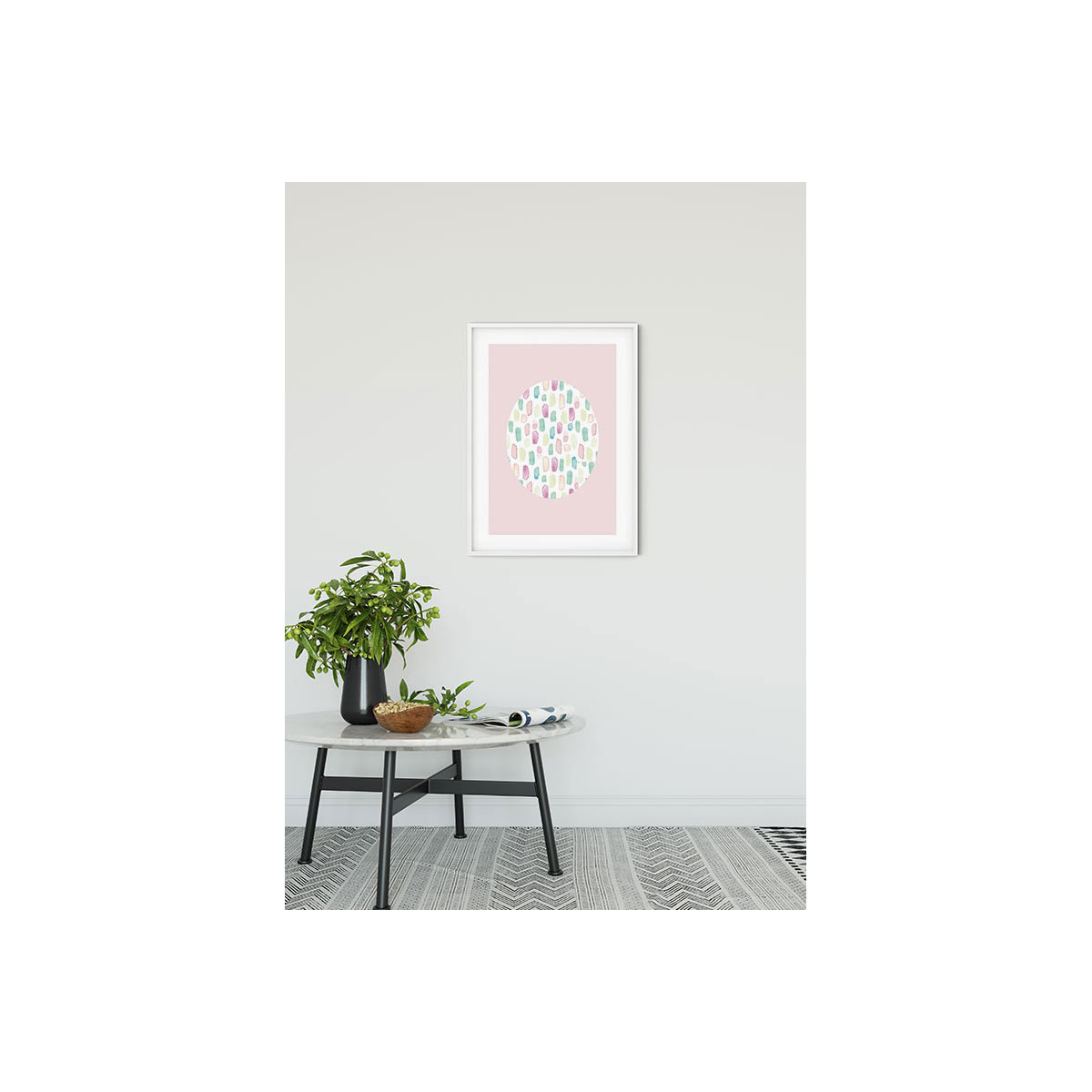 Komar  Wandbild Shelly Patterns Rose 40x50 cm