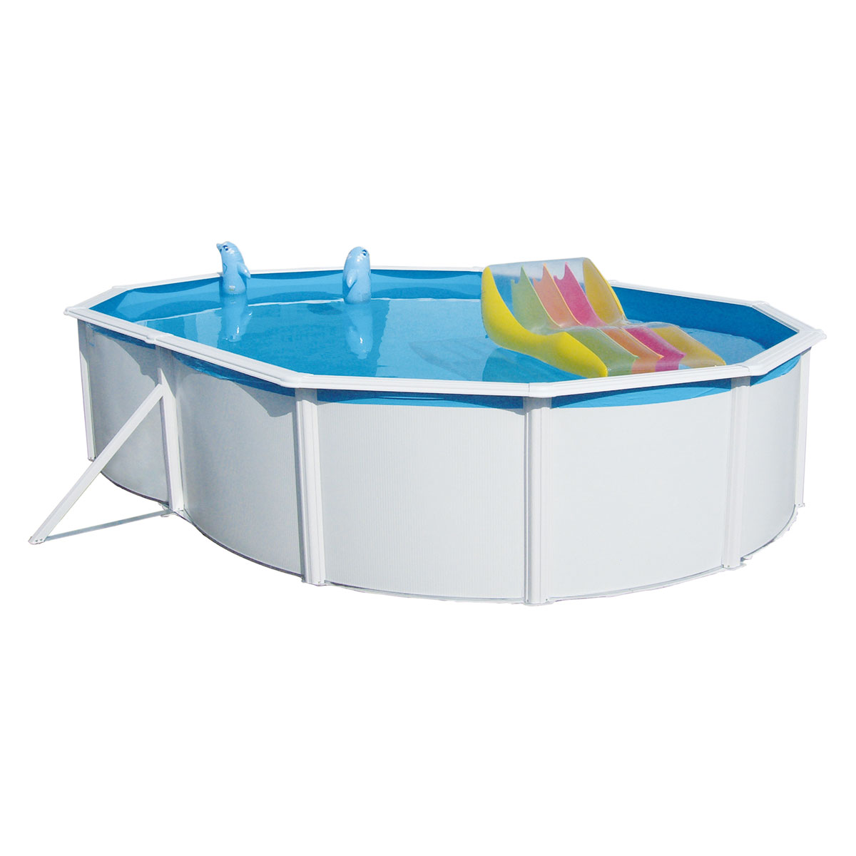 Stahlwandpool-Set Nuovo de Luxe 550 x 366 x 120 cm inkl Leiter Bild 1