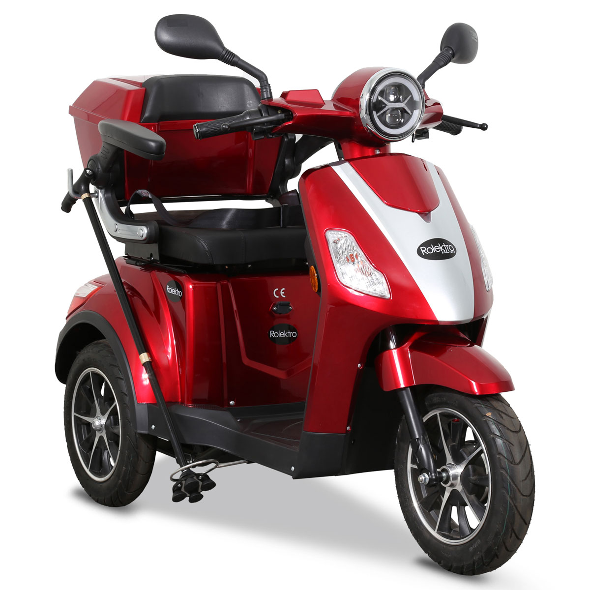 Rolektro E-Trike 15 V.2 Rot 60V-20Ah Bleigel Akkus 1000W Elektroroller Seniorenmobil Bild 9