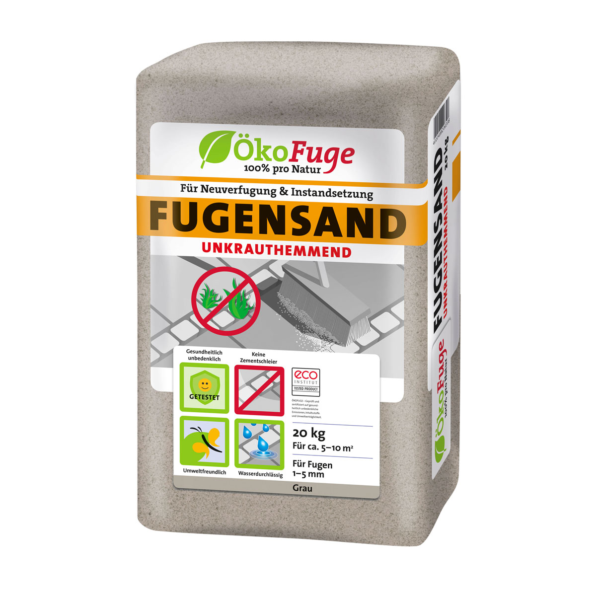 ÖkoFuge Fugensand 1-5 mm Grau Unkrauthemmend 20 kg Bild 1