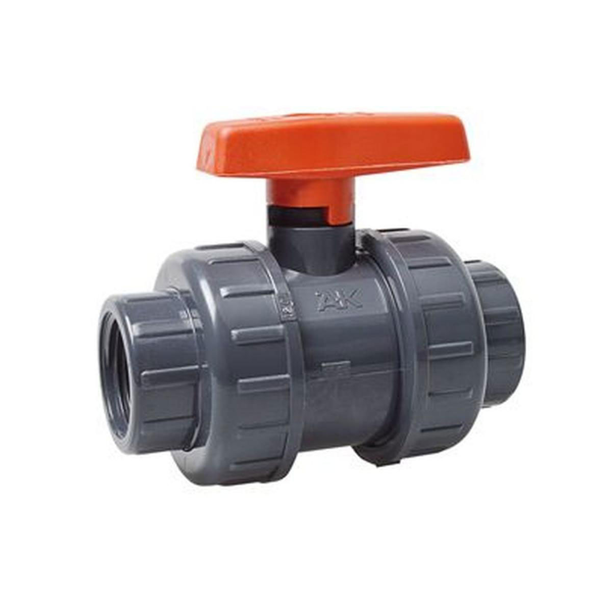 Kirchhoff Kugelhahn PVC für HDPE 1" IG x 1" IG