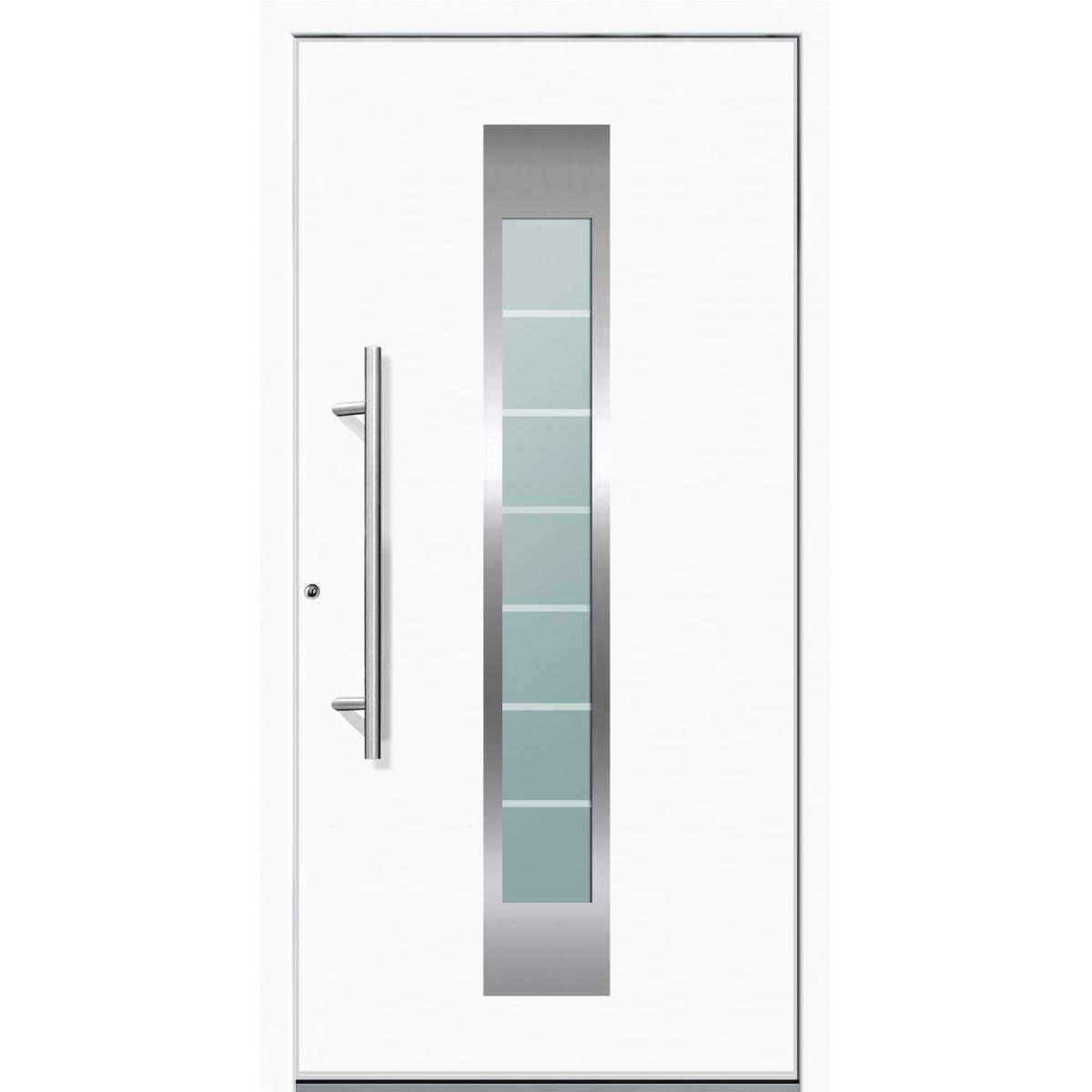 Aluminium Sicherheits-Haustür Florenz Superior 60 mm weiß 110 x 210 cm Anschlag links inkl Griffset Bild 1