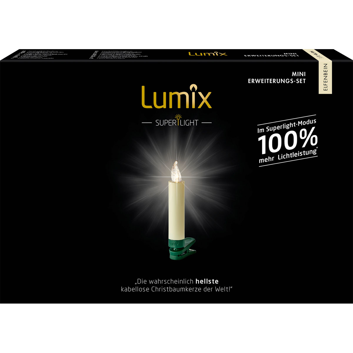 Krinner Erweiterung Christbaumkerzen LED Lumix Classic Mini 6er Set