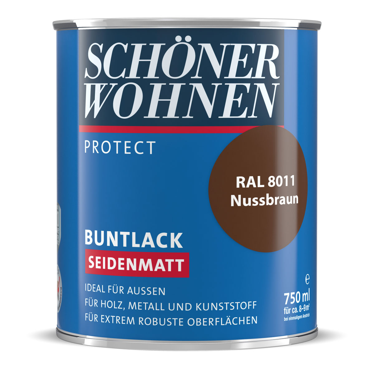 Schöner Wohnen Farbe Buntlack Protect nussbraun seidenmatt 750 ml
