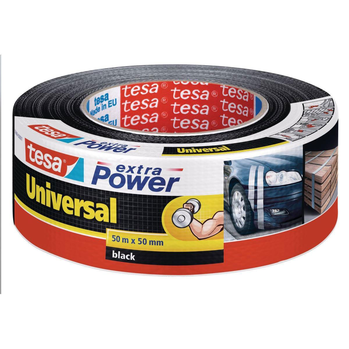 Tesa Extra Power Tape universal schwarz 50mx50 mm
