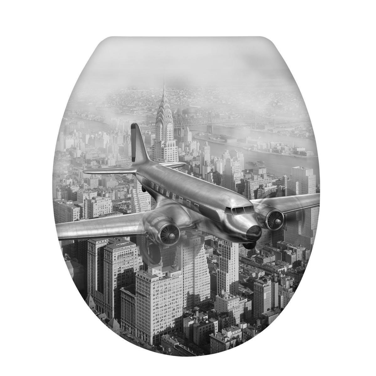 Wenko Premium WC-Sitz Old-Time Plane antibakteriell mit Absenkautomatik Bild 1