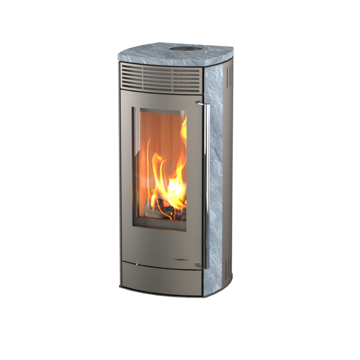 Kaminofen Alpha Naturstein, grau, 6 kW