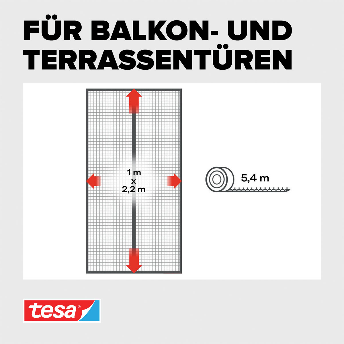 Fliegengitter Anklips-Rahmen für bodentiefe Fenster 1,20 x 2,40m Bild 1