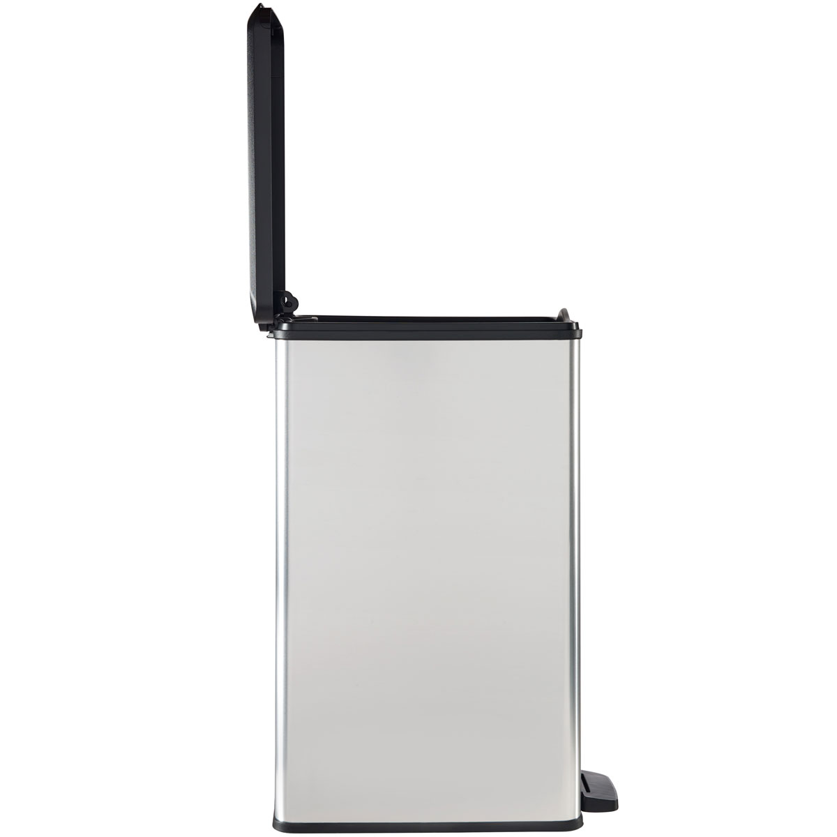 Curver Mülleimer DECO Bin SLIM 40L mit Pedal schwarz silber metallic  Bild 3