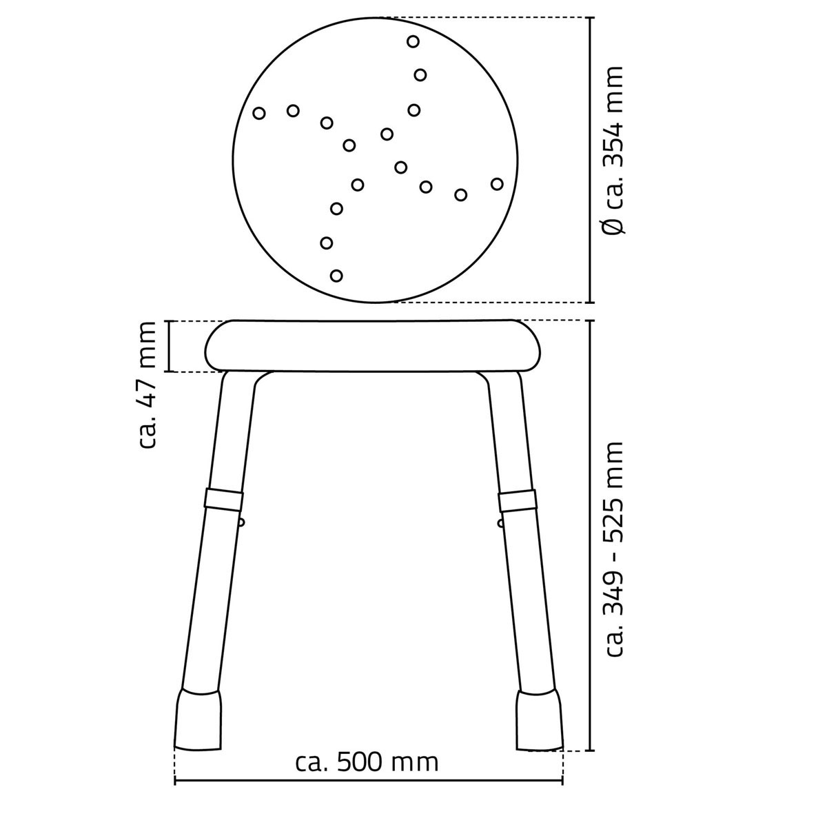 Ridder  Bad-Hocker höhenverstellbar Go grau Bild 4