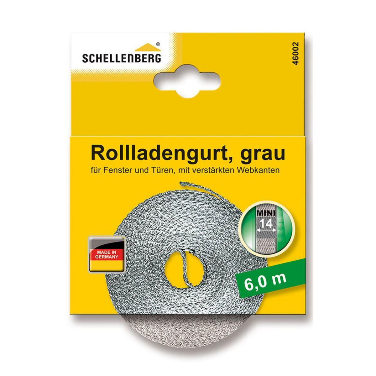 Schellenberg Gurtband Mini 14 mm / 6 m grau Bild 2