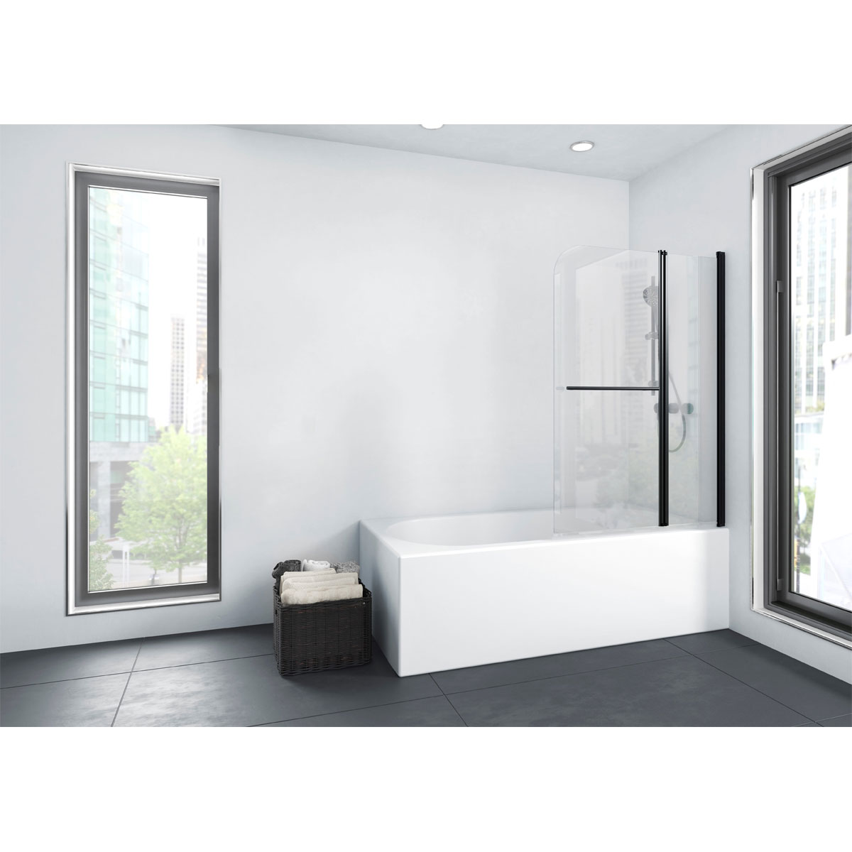 Aurlane Badewannenfaltwand Black Spririt 2 100 x 140 cm Bild 7