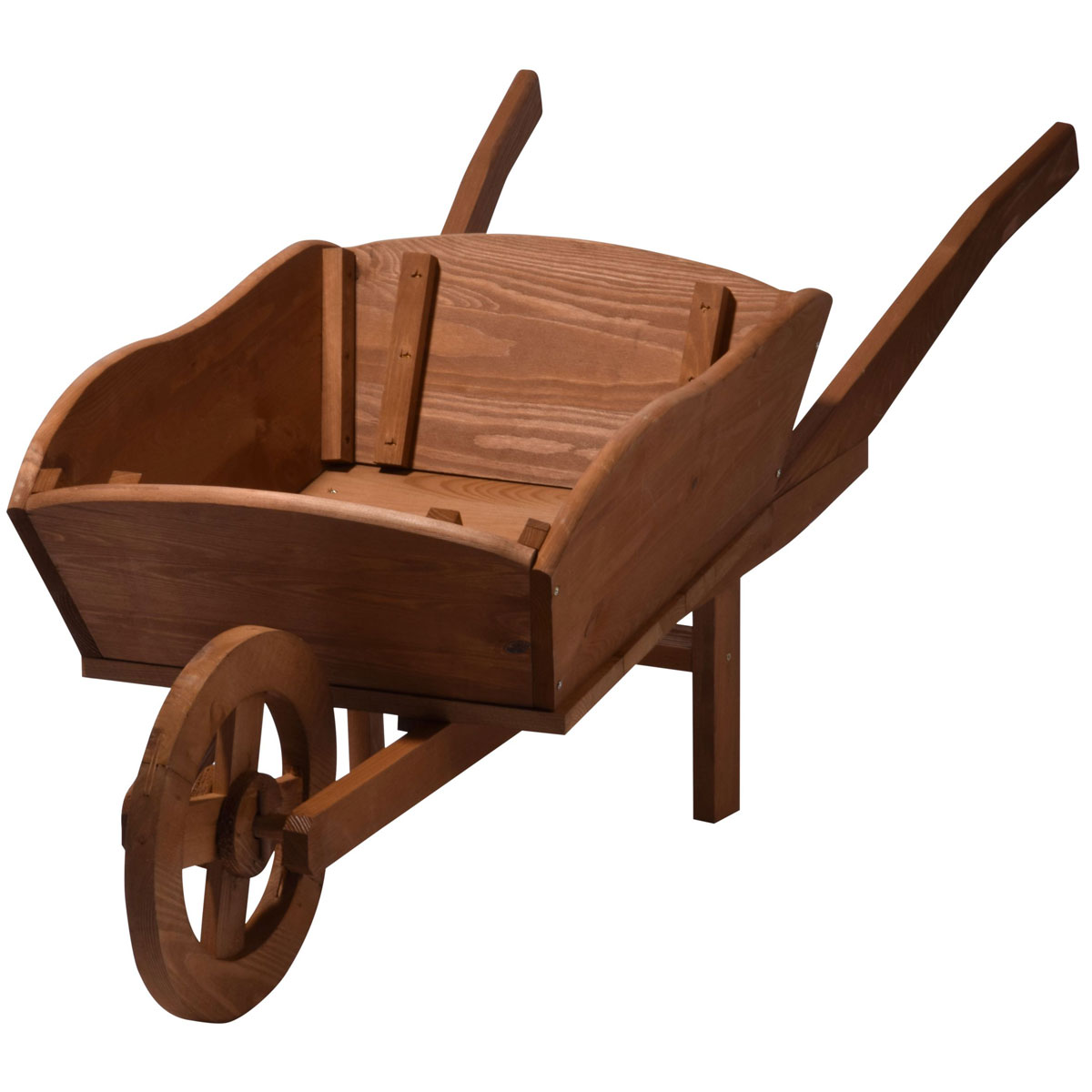 dobar XXL-Pflanzschubkarre 40 x 40 x 130 cm braun Bild 1