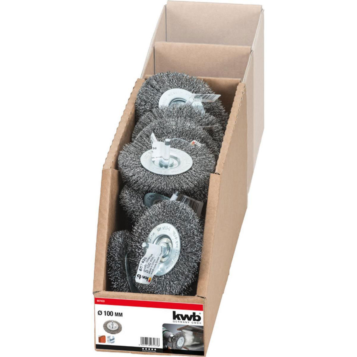 kwb  Scheibenbürsten für Einsatz mit Bohrmaschinen und Akkuschraubern HSS grob Durchmesser 100 mm Bild 2
