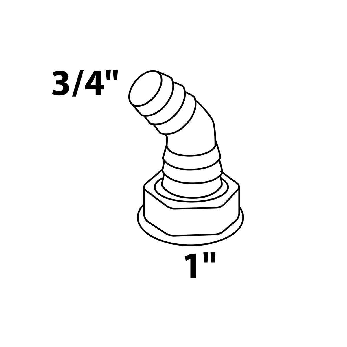 Kirchhoff RE-Geräteanschluss Zulaufschlauch Spül- und Waschmaschinen schwarz 45 Bild 2