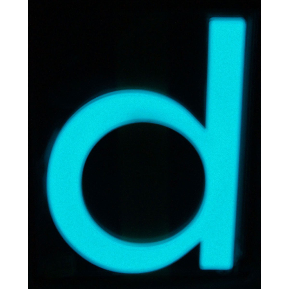 Alpertec Hausnummer d nachtleuchtend selbstklebend weiß-grün Bild 2