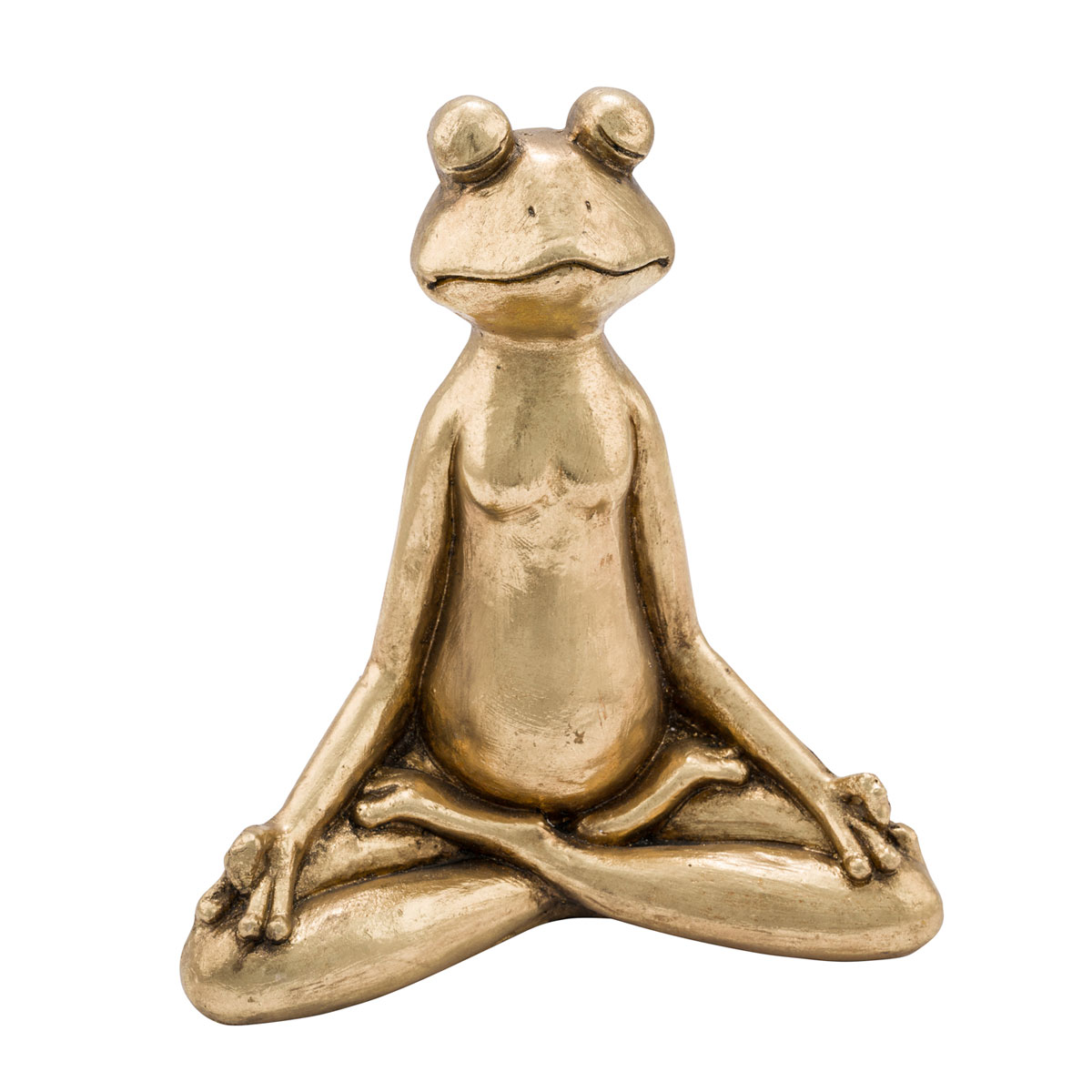 Kunstgewerbe Gehlmann Dekofigur Frosch sitzend gold 39,5 x 35 x 38,5 cm