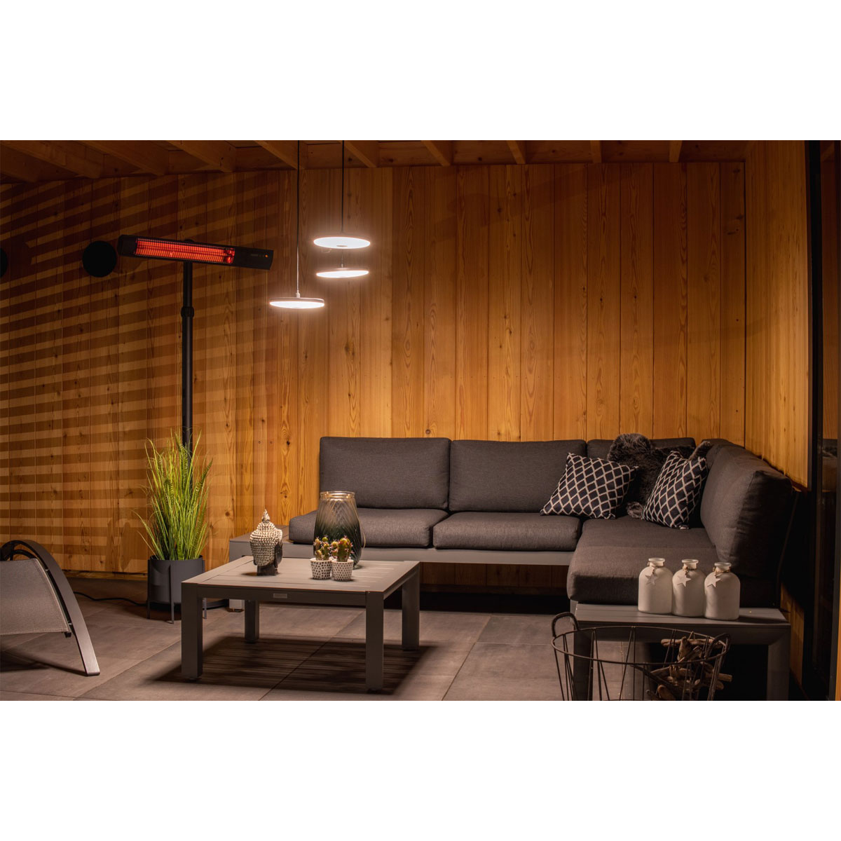 SUNRED Sundred Standheizstrahler Dark Standing black 2500 Watt 3 Stufen Bild 4