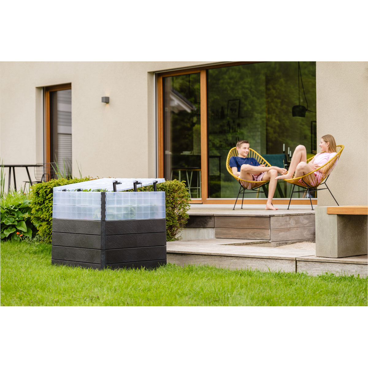 Garantia  Hochbeet Ergo Quadro TurboPlus L 80 Stone, inkl. FLORA Wassersparsystem Bild 3