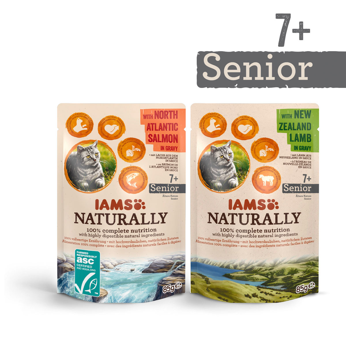 IAMS Nassfutter Naturally Katze Senior Mix 4 x 85 g Bild 5