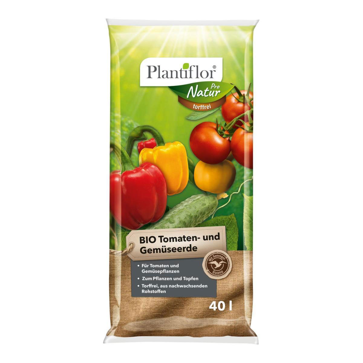 Plantiflor BIO Tomaten- und Gemüseerde torffrei 40 L