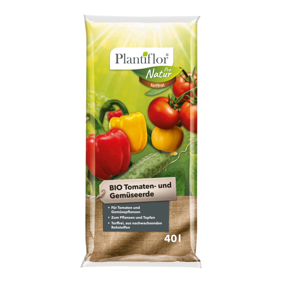 Plantiflor BIO Tomaten- und Gemüseerde torffrei 40 L