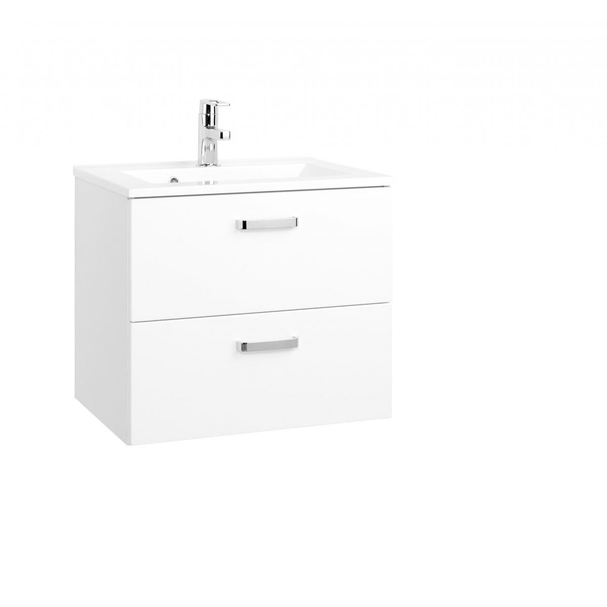 HELD Waschtisch 60 weiß Hochglanz 2 Auszüge