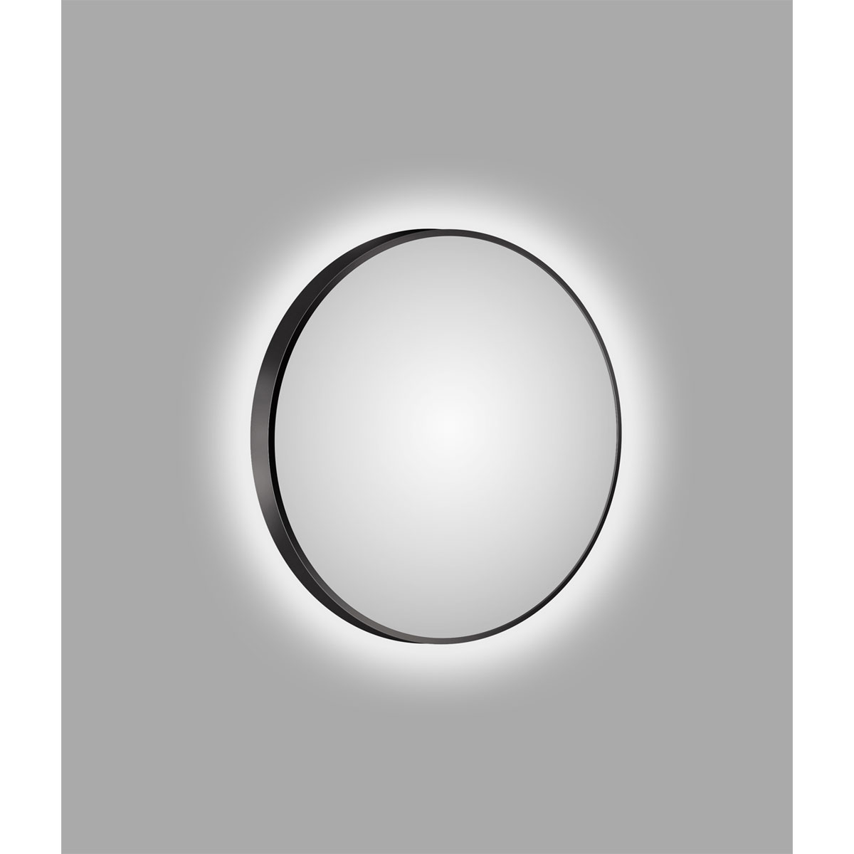 DSK  Design LED Lichtspiegel Silver Barbier Black Dm 80 cm Bild 2