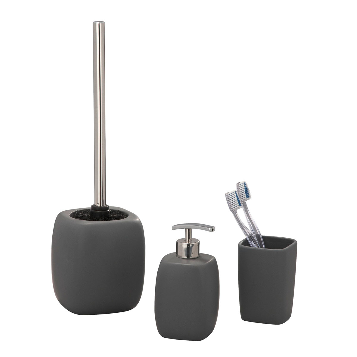 Wenko Zahnputzbecher Faro grau Bild 3