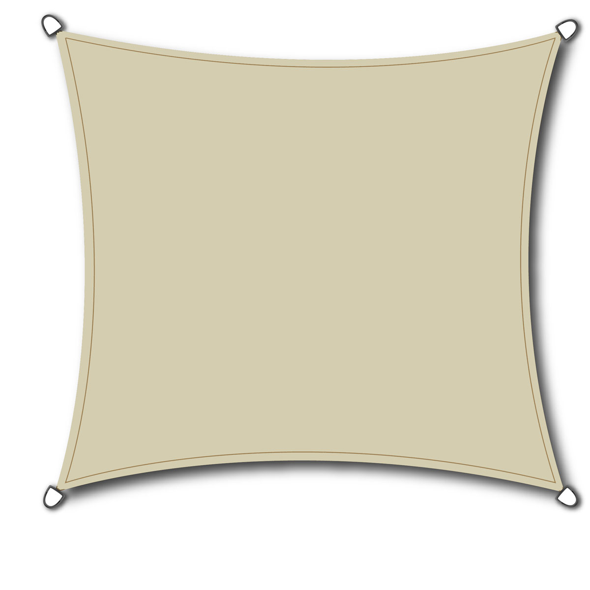 Siena Garden Sonnensegel Solino 360 x 360 cm weiß Bild 1