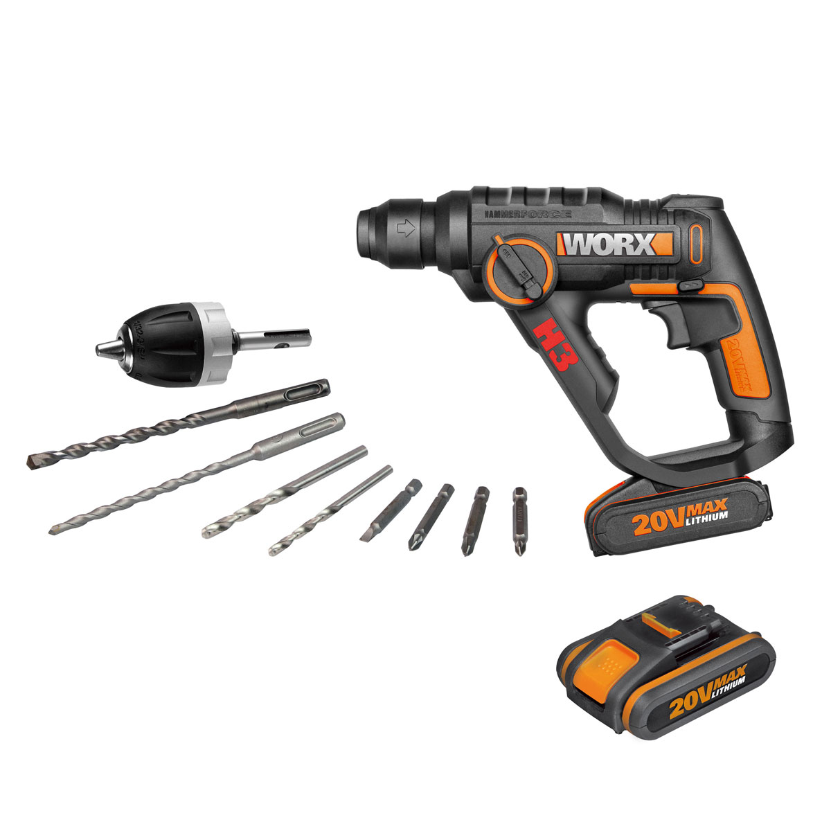 Worx Akku Bohrhammer-Set WX390.1 Bild 2
