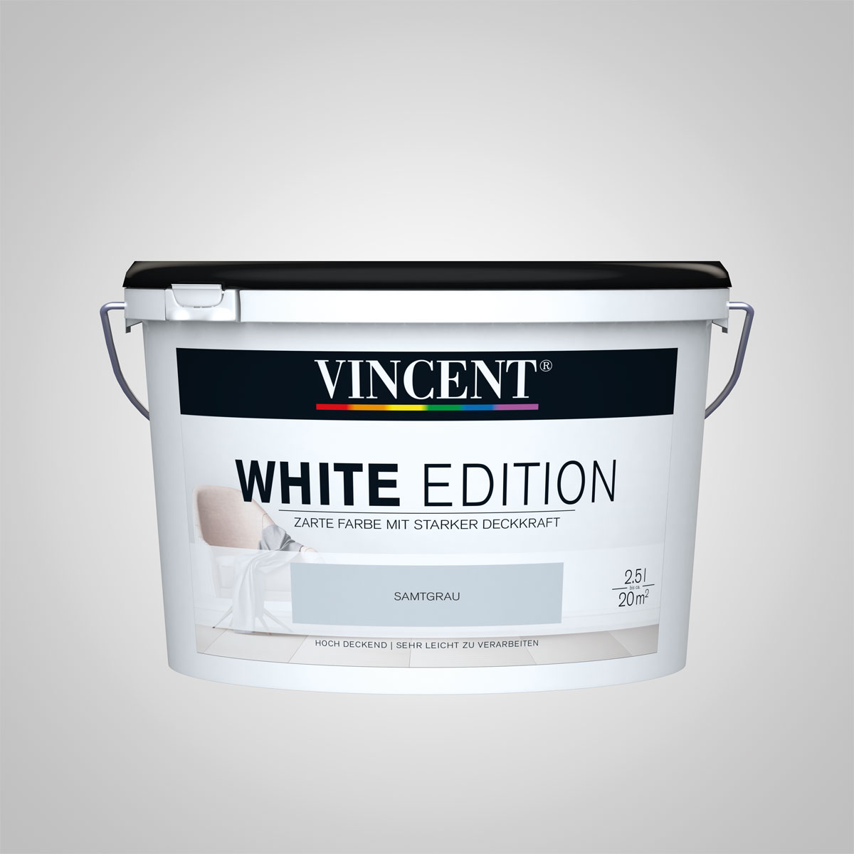 Vincent White Edition Samtgrau 2,5 L