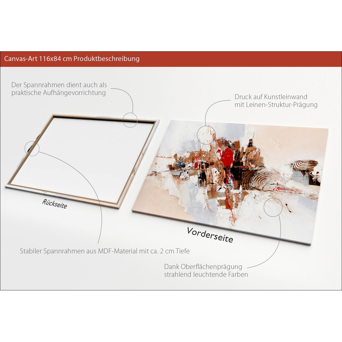 Canvas-Art Elemente I 90 x 120 cm Bild 3