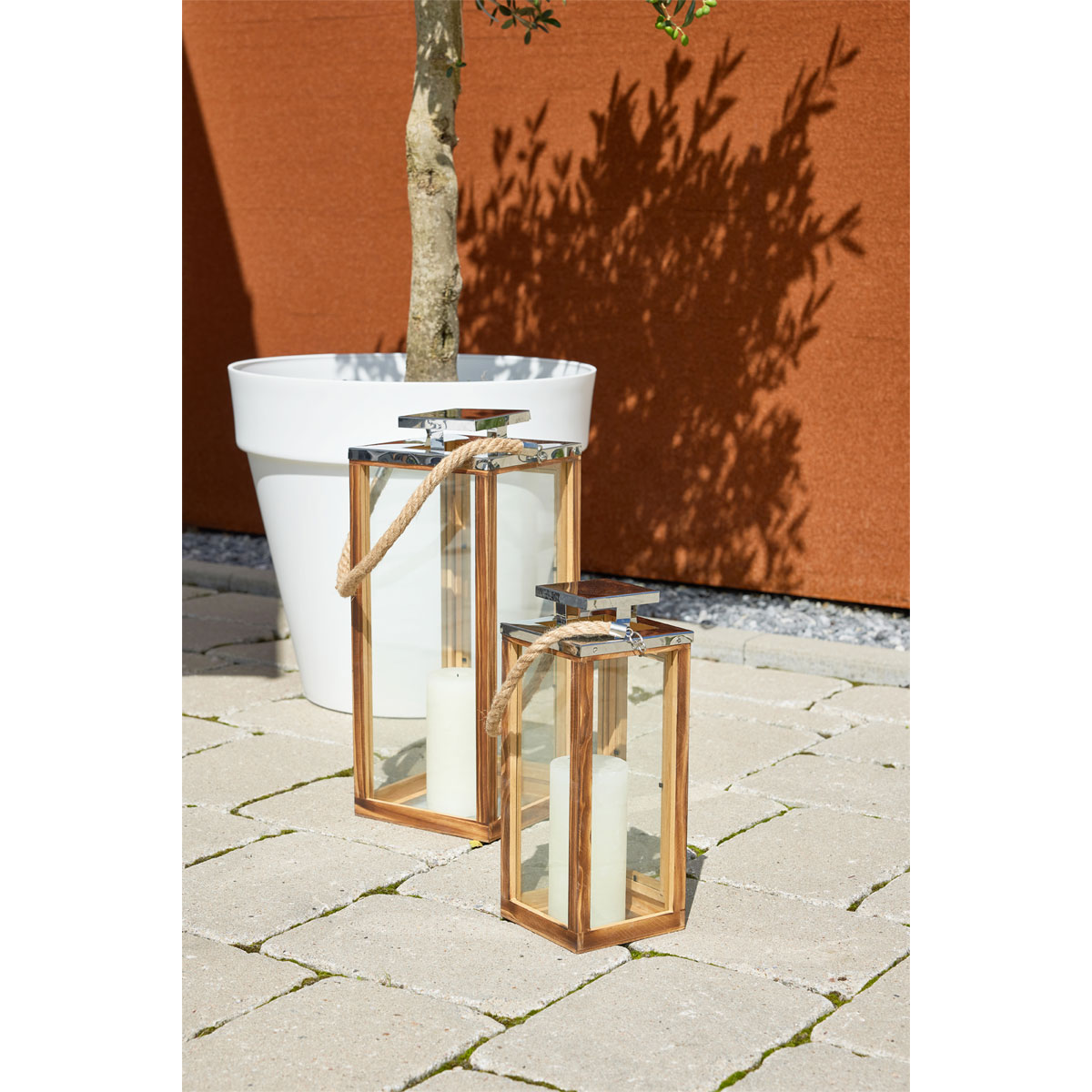 Laterne Nature 18 x 18 x 44 cm Bild 3