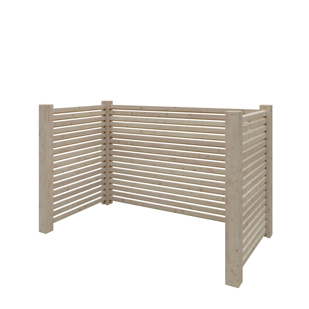 Muellboxabtrennung Rhombus 200x108x125cm Bild 1