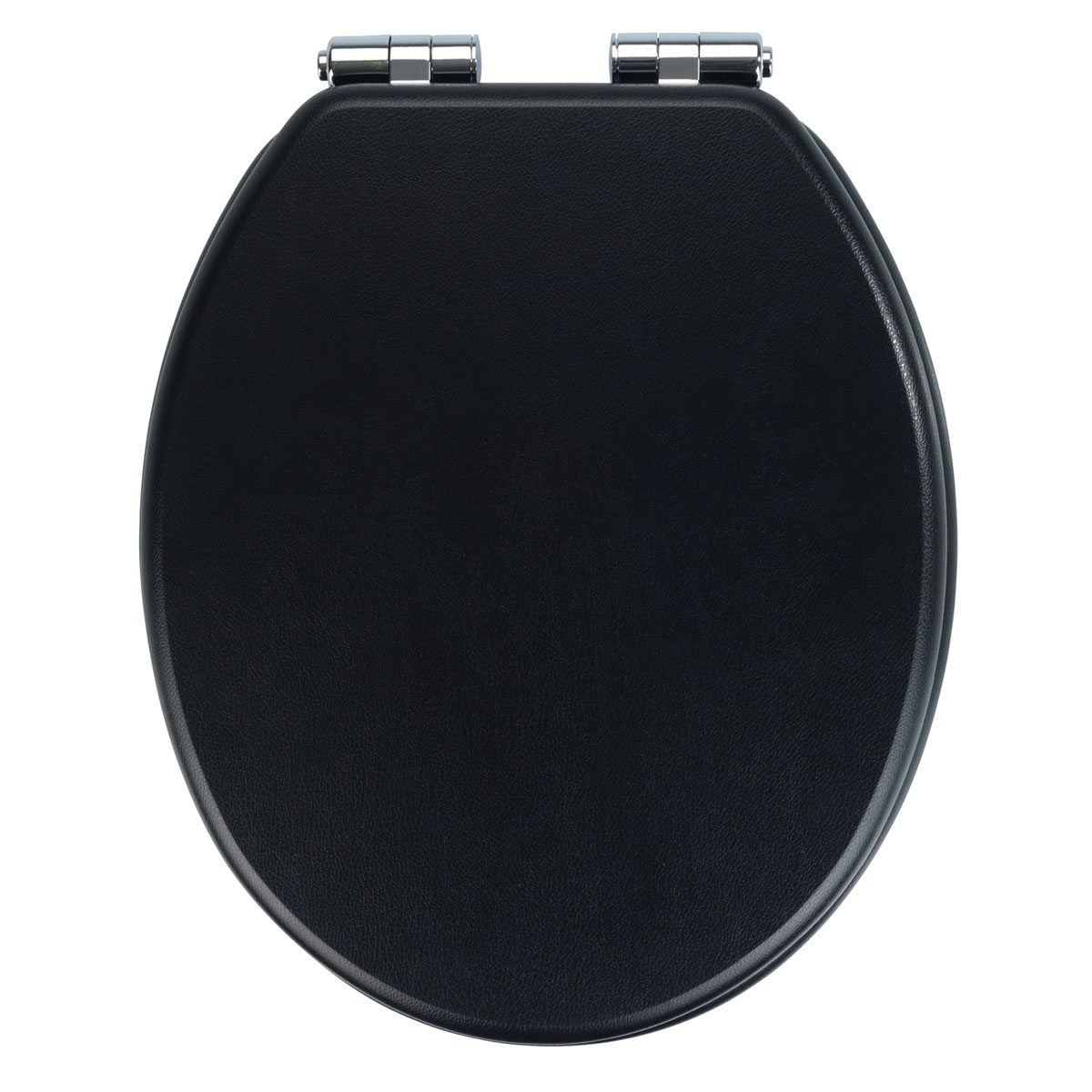 Wenko WC-Sitz Cuero Schwarz Lederoptik