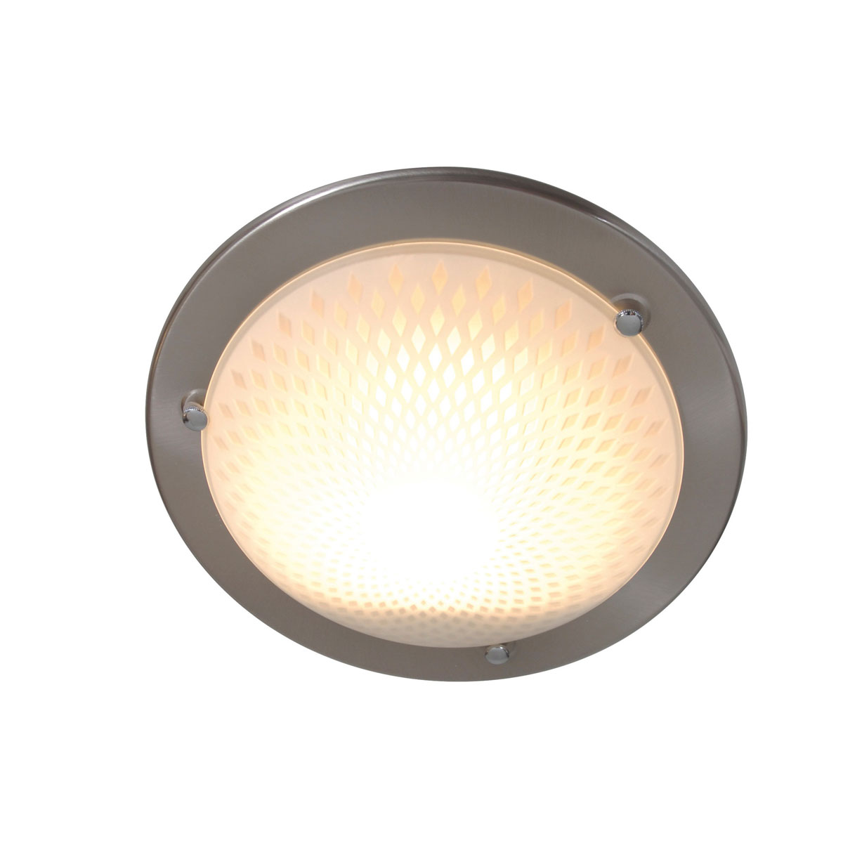 Naeve LED DL GlasdeckenleuchteMetall/Glas stahl-blank LxBxH: 30x30x9cm